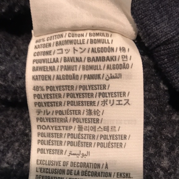 Abercrombie & Fitch 92 Row Sweatshirt. Heather Navy. M Raised Lettering/Paddles. - Picture 5 of 6